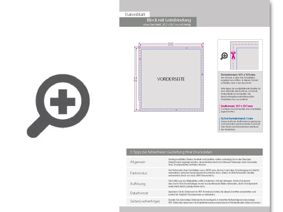 Product Bild block_mit_leimbindung__29_7_cm_x_29_7_cm__10_blatt__4_0_farbig_einseitig_bedruckt